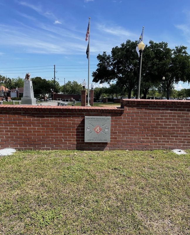 Fourth Marine Division Assoc. WWII Marker. Click for full size. Fourth Marine Division Assoc. WWII Marker image. Click for full size.
