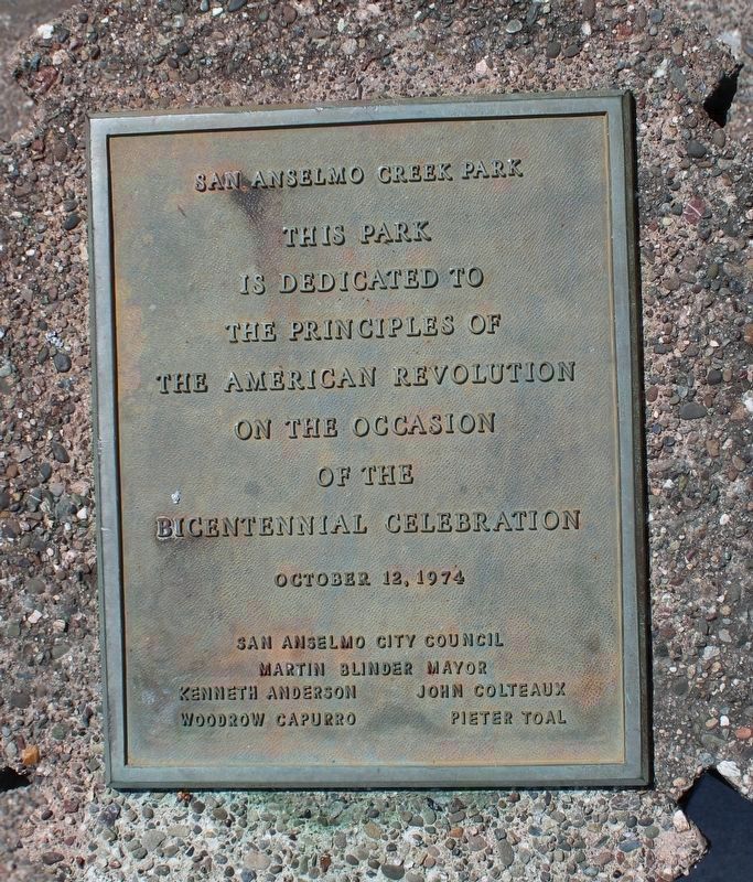 A Nearby Marker - San Anselmo Creek Park image. Click for full size.