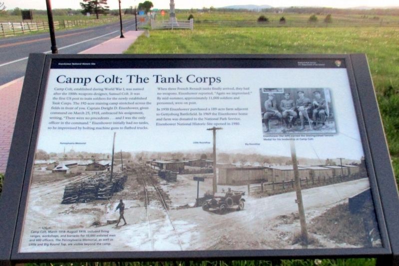Camp Colt: The Tank Corps wayside image. Click for full size.