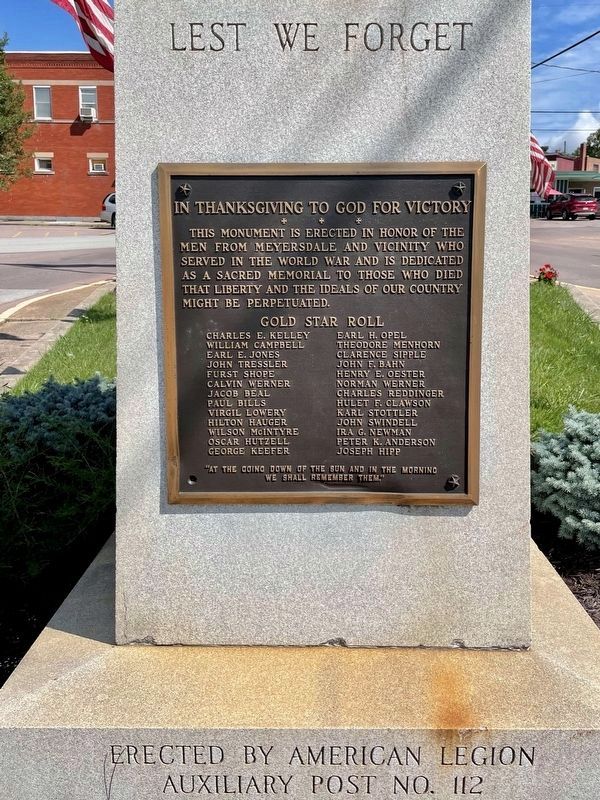 Lest We Forget Marker image. Click for full size.