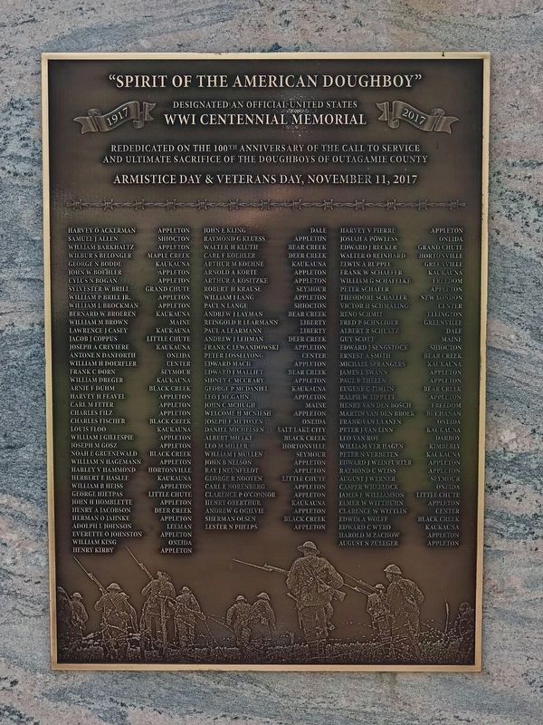 Outagamie County World War I Memorial image. Click for full size.