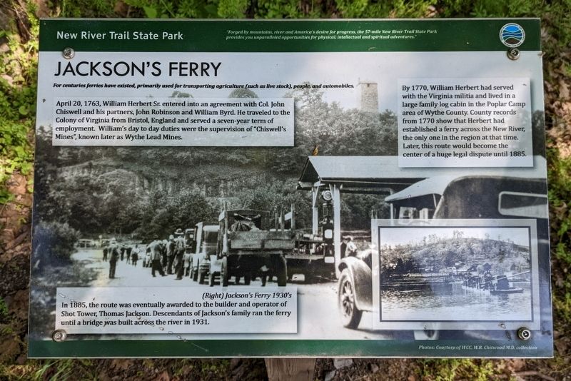 Jackson's Ferry Marker image. Click for full size.