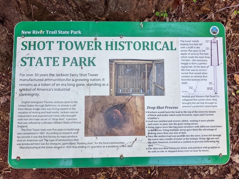 Shot Tower Historical Park Marker image. Click for full size.