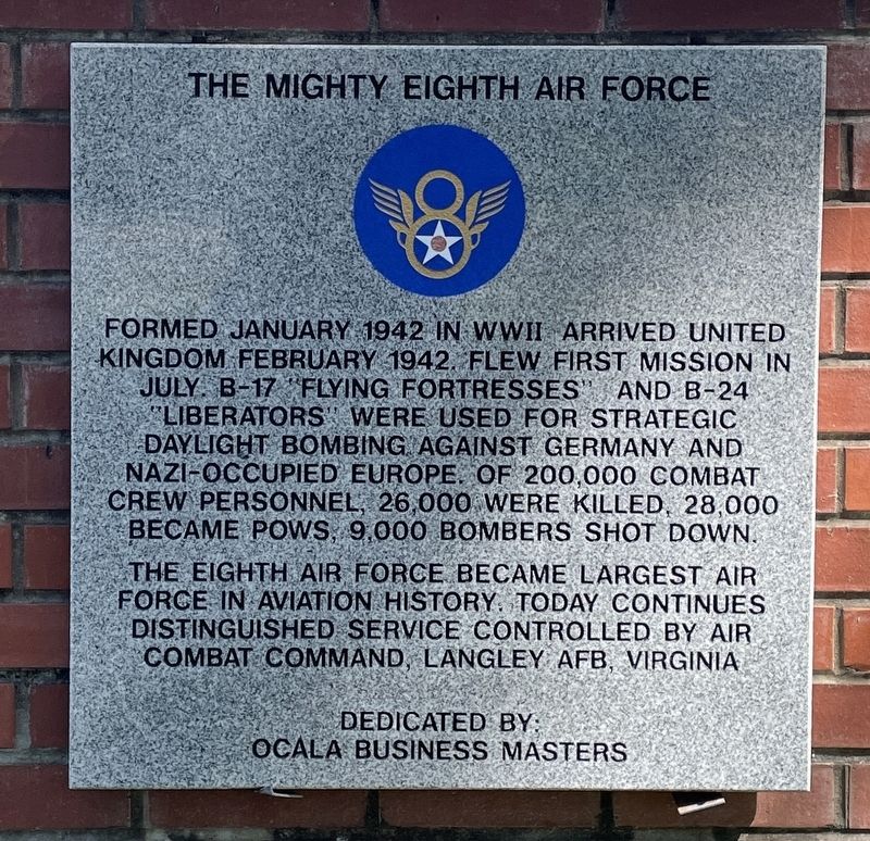 The Mighty Eighth Air Force Marker image. Click for full size.