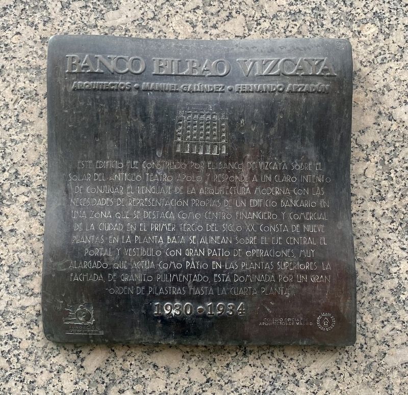 Banco Bilbao Vizcaya Marker image. Click for full size.