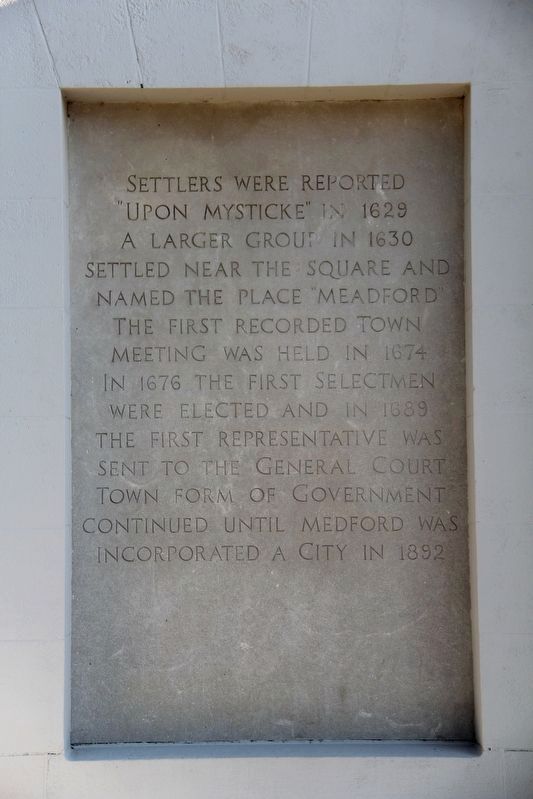 [History of Medford Government] Marker (left) image. Click for full size.