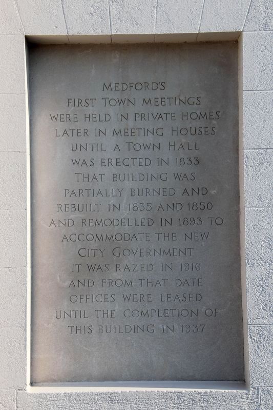 [History of Medford Government] Marker (right) image. Click for full size.
