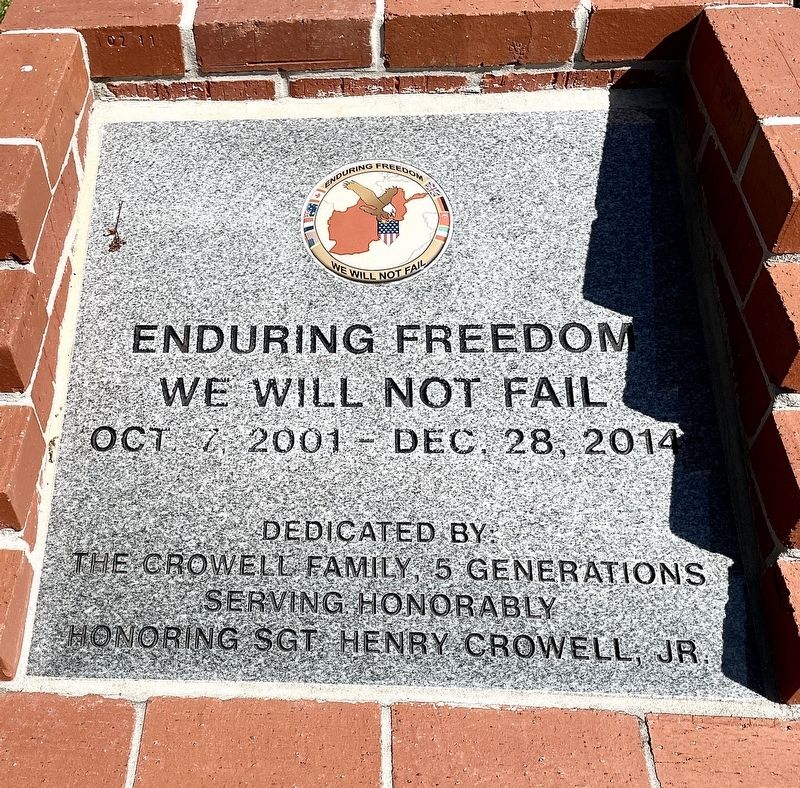 Enduring Freedom Marker image. Click for full size.
