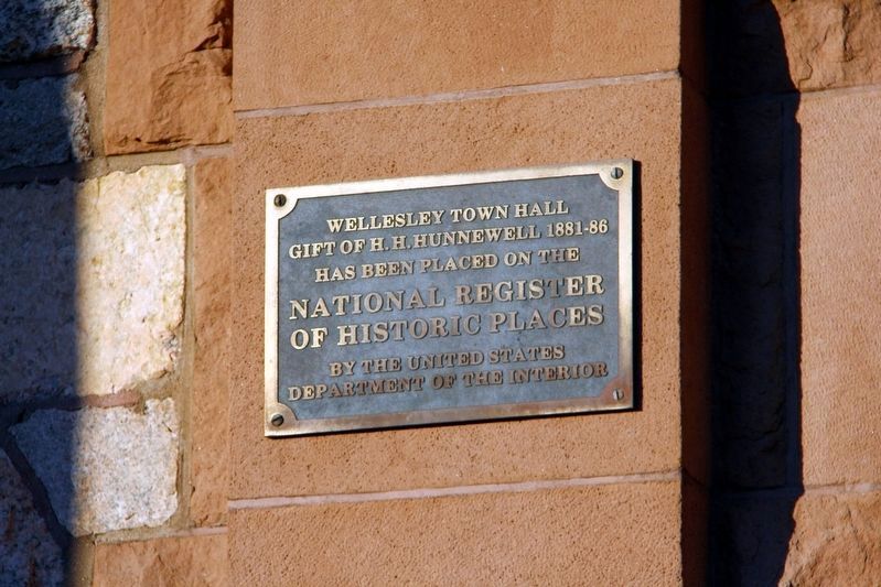 Wellesley Town Hall Marker image. Click for more information.