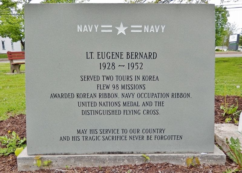 Lieutenant Eugene Bernard Memorial<br>(<i>south side</i>) image. Click for full size.