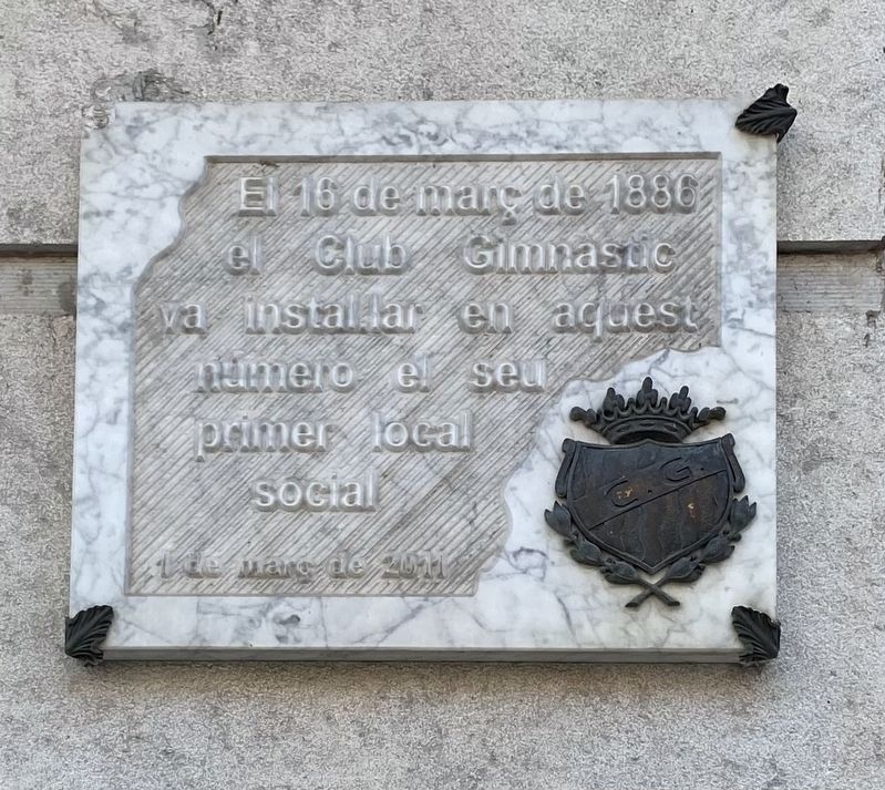 El Club Gimnastic Marker. Click for full size. El Club Gimnastic Marker image. Click for full size.