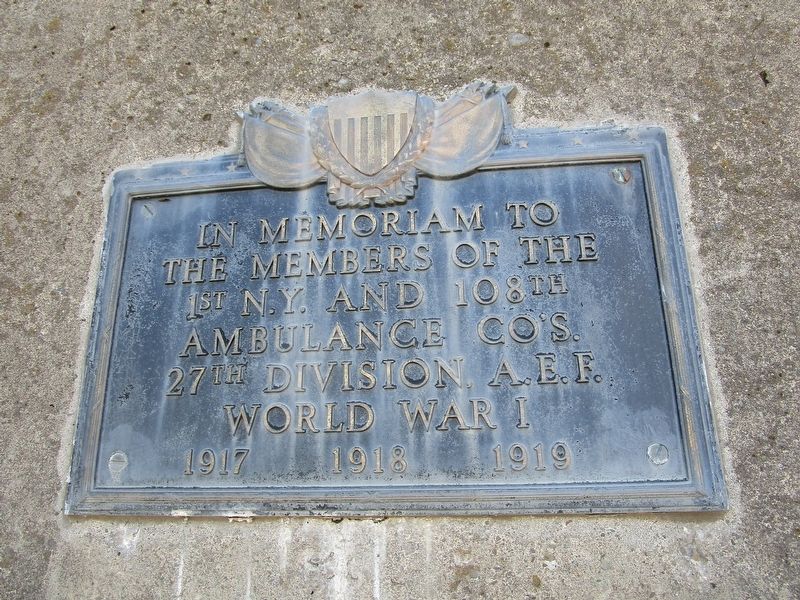 1st N.Y. and 108th Ambulance Co's Memorial. Click for full size. 1st N.Y. and 108th Ambulance Co's Memorial image. Click for full size.