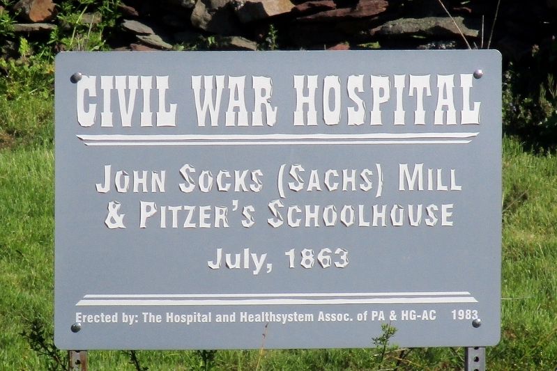 Civil War Hospital Marker. Click for full size. Civil War Hospital Marker image. Click for full size.
