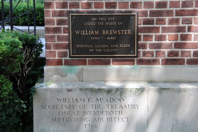 William Brewster House Site Marker image. Click for full size.