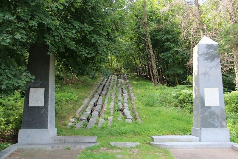 Granite Railway Incline Marker. Click for full size. Granite Railway Incline Marker image. Click for full size.