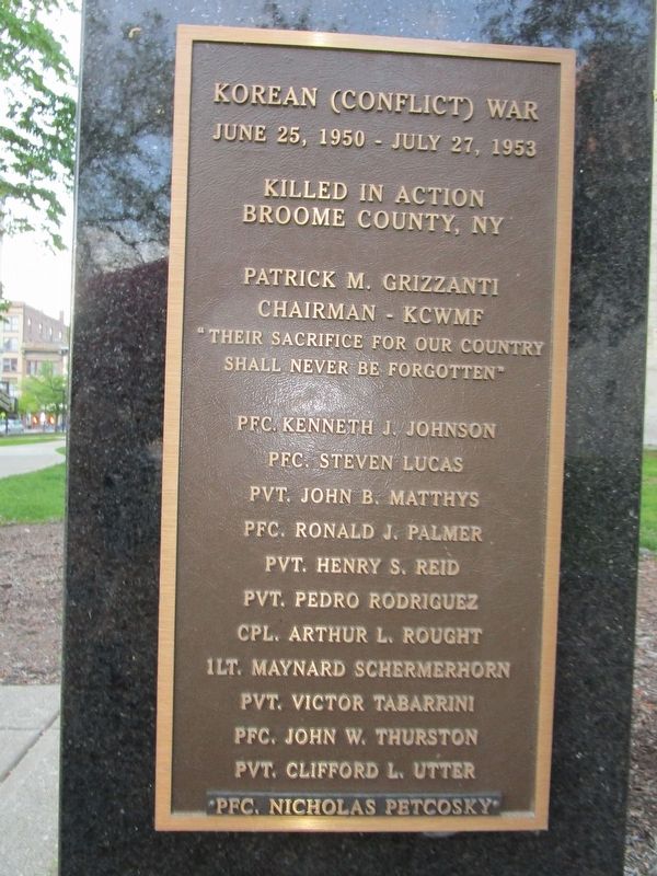 Korean War Memorial. Click for full size. Korean War Memorial image. Click for full size.
