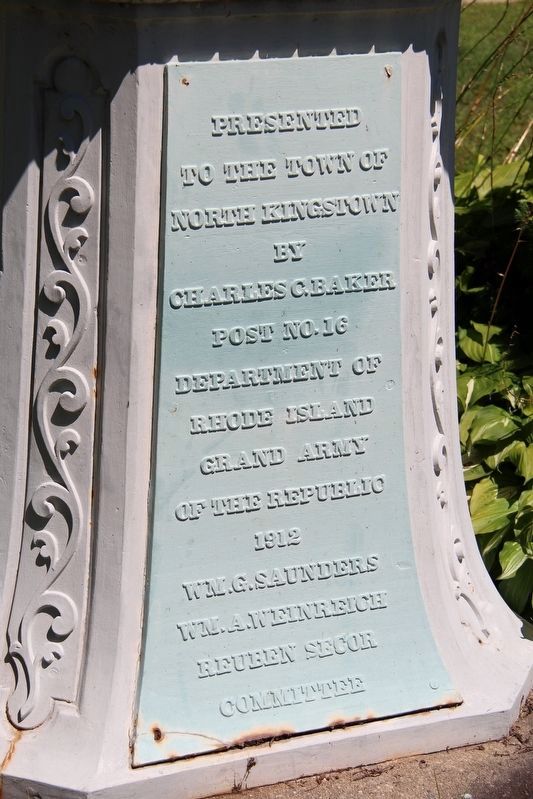North Kingstown G.A.R. Monument Detail. Click for full size. North Kingstown G.A.R. Monument Detail image. Click for full size.