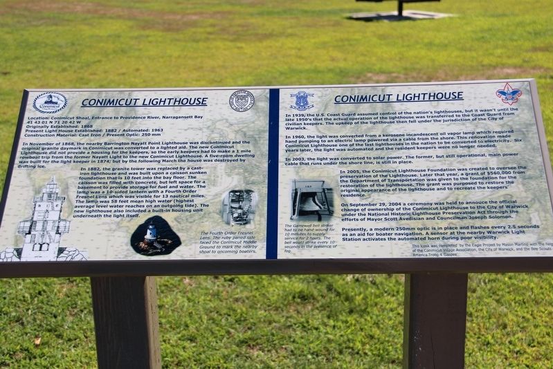 Conimicut Lighthouse Marker image. Click for full size.