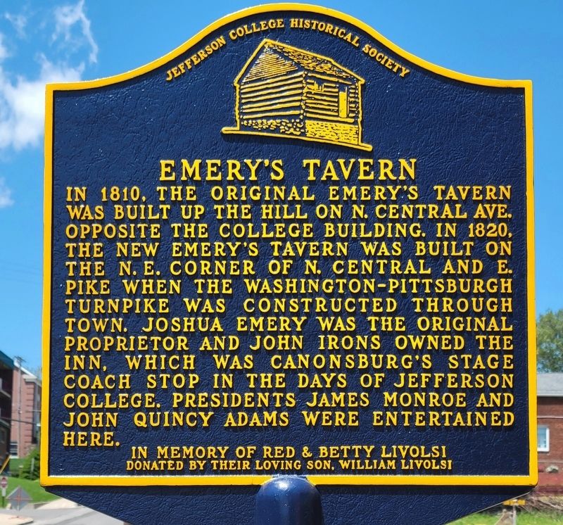 Emery's Tavern Marker image. Click for full size.