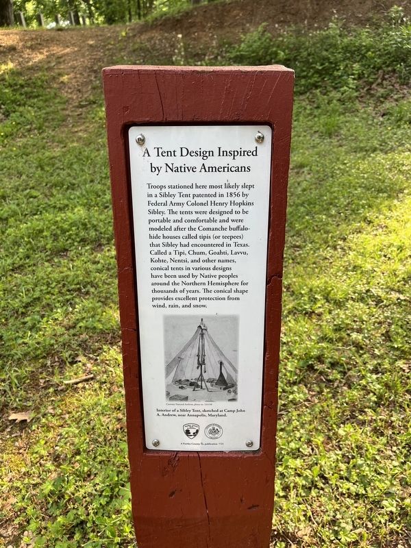 A Tent Design Inspired by Native Americans Marker. Click for full size. A Tent Design Inspired by Native Americans Marker image. Click for full size.
