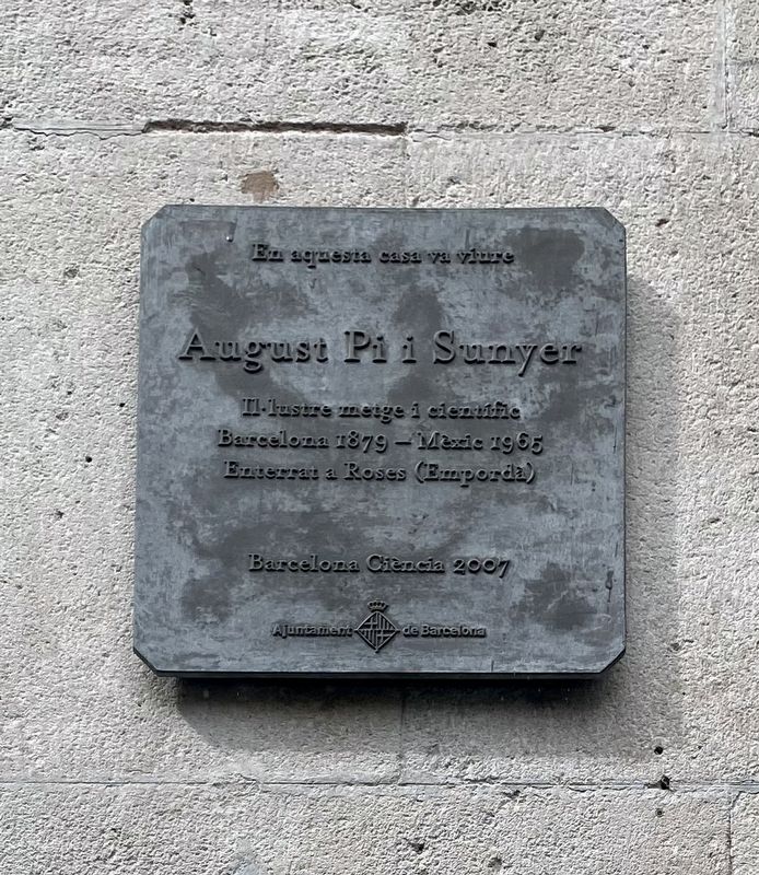 August Pi i Sunyer Marker image. Click for full size.