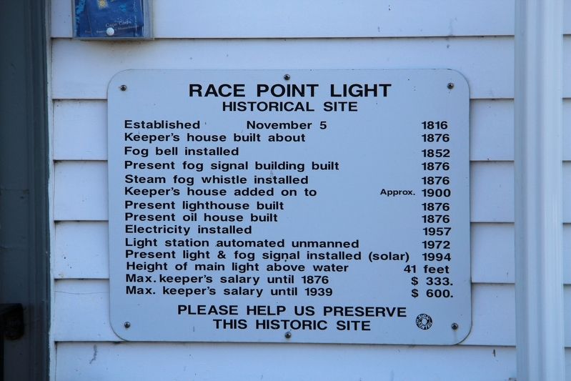 Race Point Light Marker image. Click for full size.
