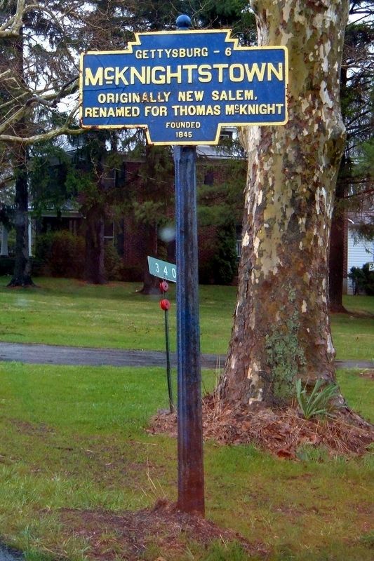 McKnightstown Marker. Click for full size. McKnightstown Marker image. Click for full size.