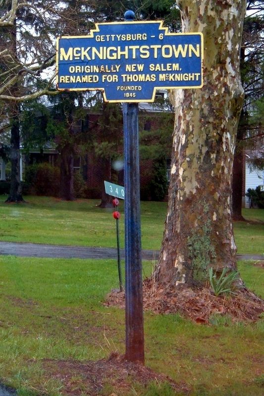 McKnightstown Marker image. Click for full size.