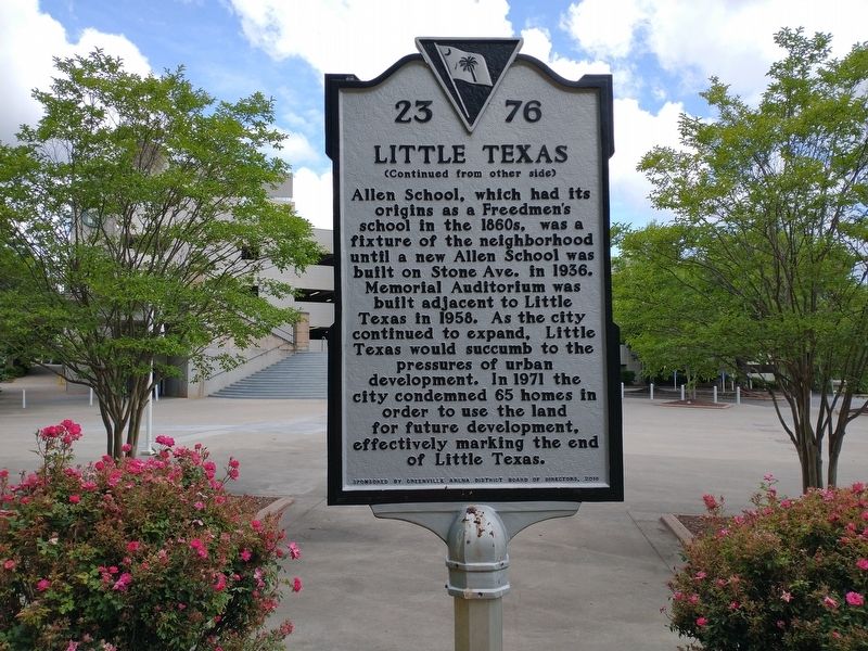Little Texas Marker (Back) image. Click for full size.