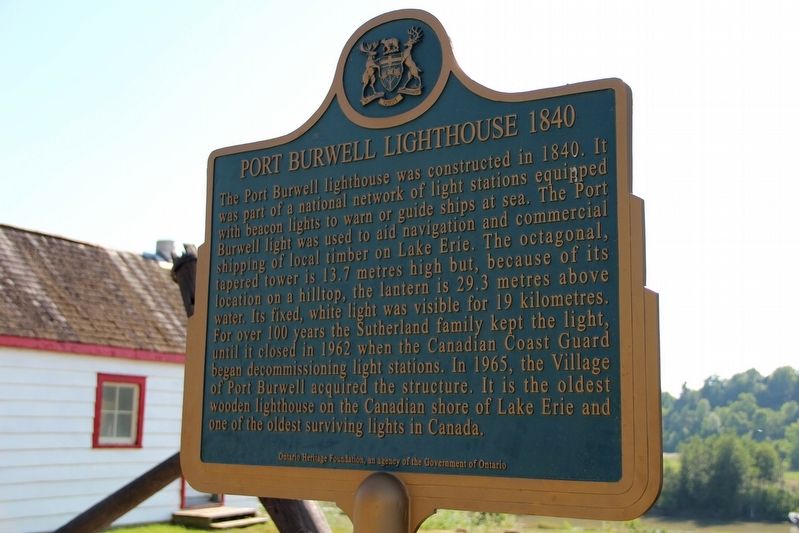 Port Burwell Lighthouse 1840 Marker. Click for full size. Port Burwell Lighthouse 1840 Marker image. Click for full size.