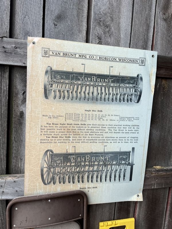 Van Brunt Mfg. Co. Marker. Click for full size. Van Brunt Mfg. Co. Marker image. Click for full size.