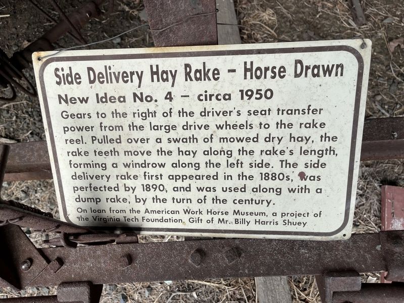 Side Delivery Hay Rake - Horse Drawn Marker image. Click for full size.