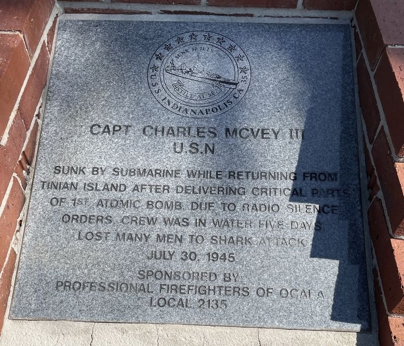 Capt. Charles McVey III Marker. Click for full size. Capt. Charles McVey III Marker image. Click for full size.