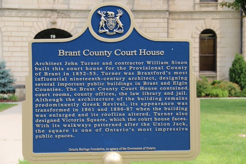 Brant County Court House Marker image. Click for full size.