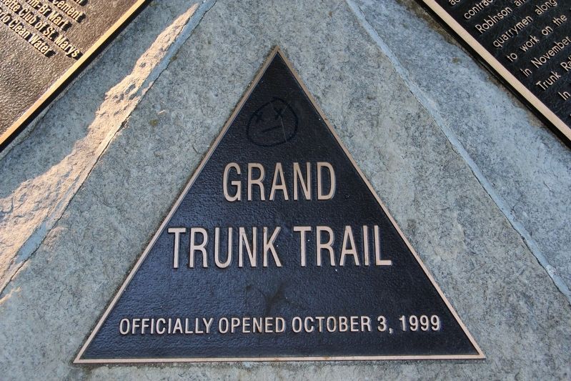 Grand Trunk Trail Marker. Click for full size. Grand Trunk Trail Marker image. Click for full size.