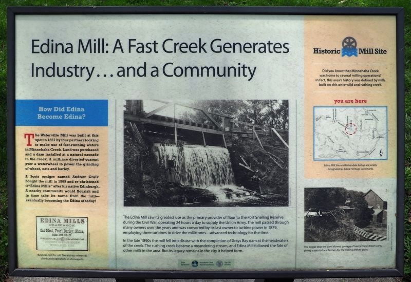 Edina Mill Marker image. Click for full size.