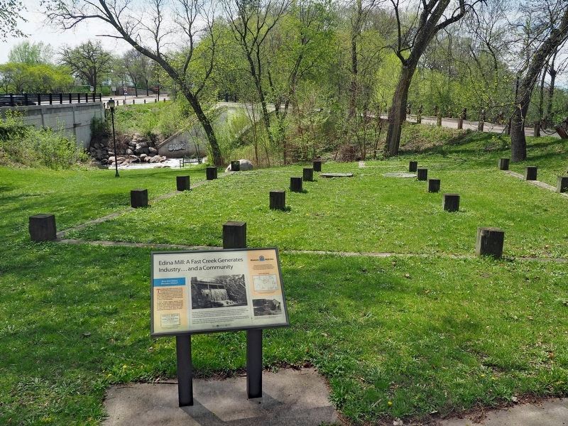 Edina Mill: A Fast Creek Generates Industry... and a Community Marker image. Click for full size.
