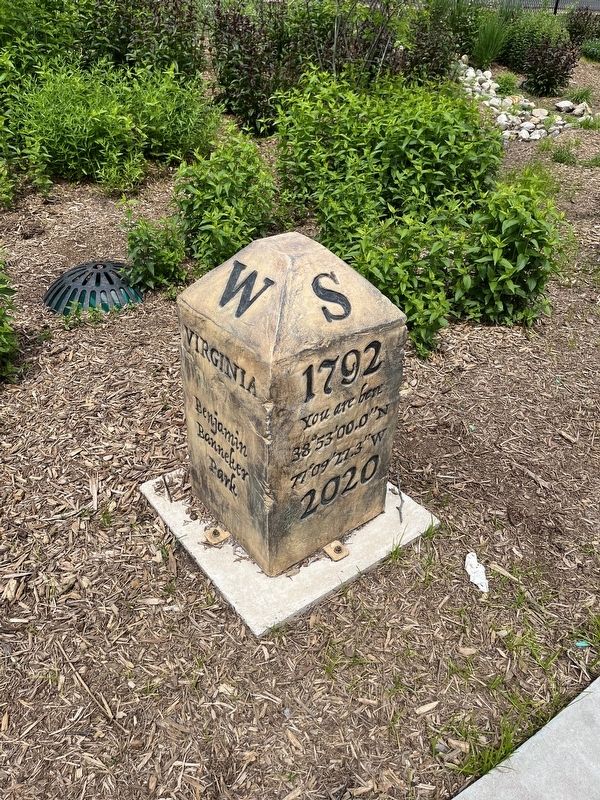 Near the marker is this representation of a boundary stone image. Click for full size.