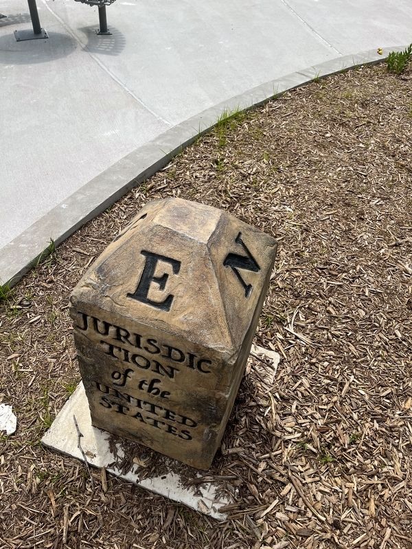 Another angle of the boundary stone. Click for full size. Another angle of the boundary stone image. Click for full size.