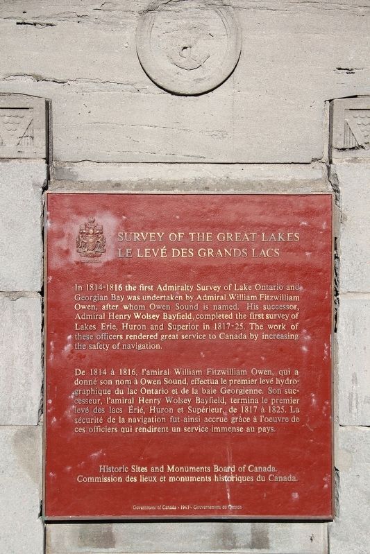 Survey of the Great Lakes / Le levé des Grande Lacs Marker. Click for full size. Survey of the Great Lakes / Le levé des Grande Lacs Marker image. Click for full size.