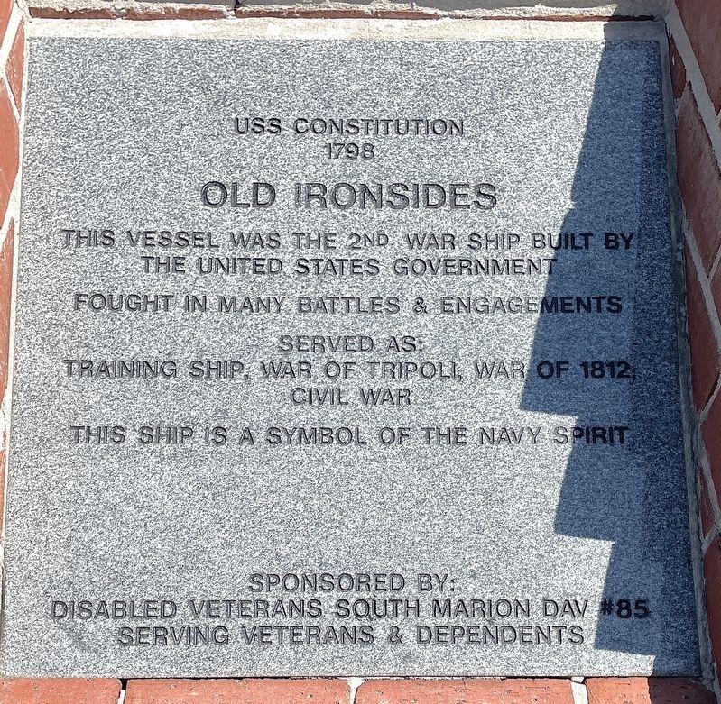 Old Ironsides Marker. Click for full size. Old Ironsides Marker image. Click for full size.