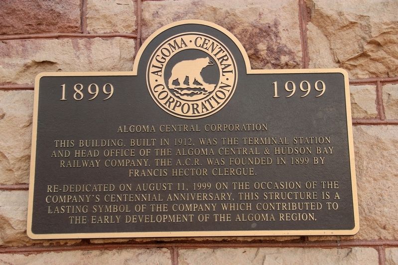 Algoma Central Corporation Marker. Click for full size. Algoma Central Corporation Marker image. Click for full size.