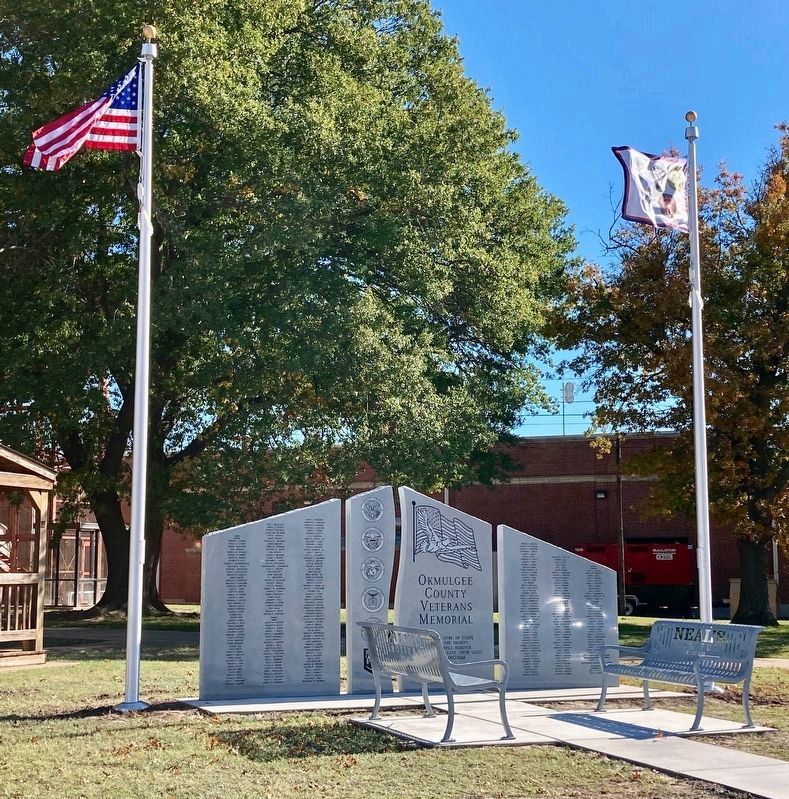 Okmulgee County Veterans Memorial image. Click for full size.