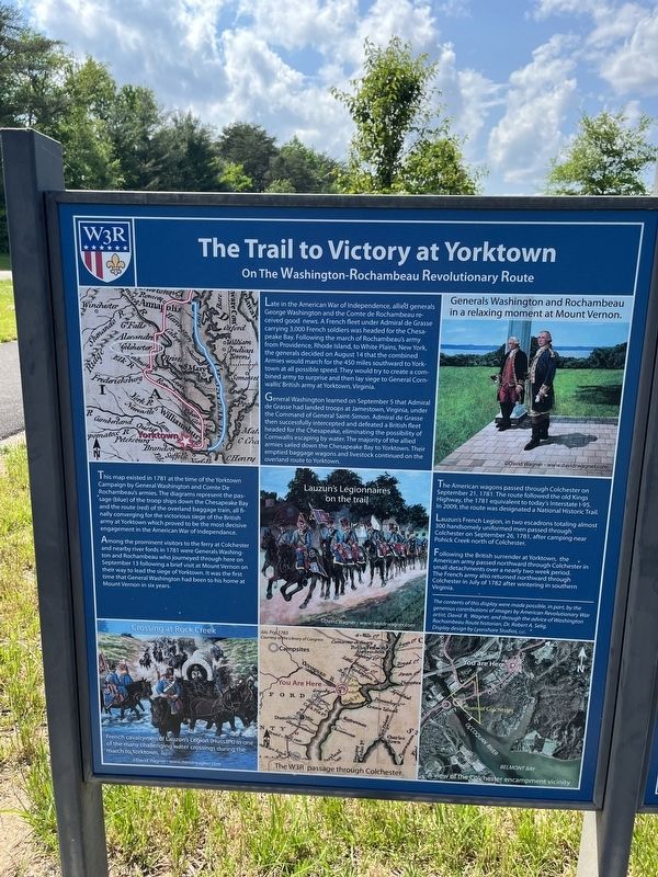 The Trail to Victory at Yorktown Marker image. Click for full size.
