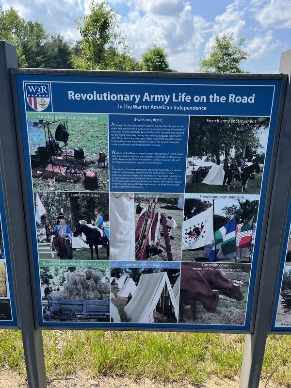 Revolutionary Army Life on the Road Marker image. Click for full size.