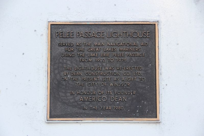 Pelee Passage Lighthouse Marker. Click for full size. Pelee Passage Lighthouse Marker image. Click for full size.