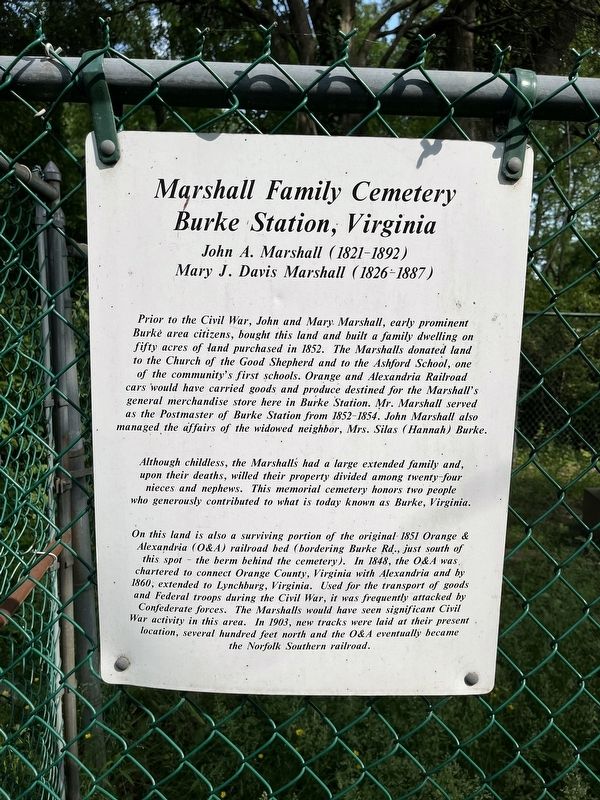 Marshall Family Cemetery Marker image. Click for full size.