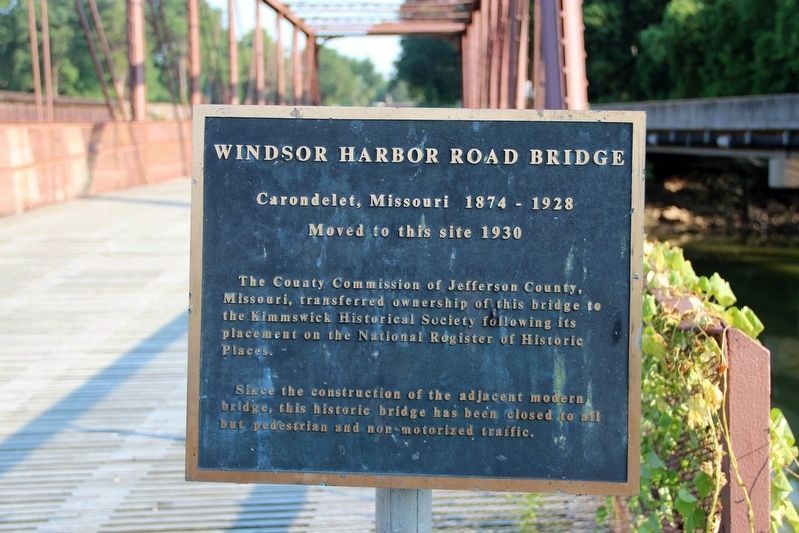 Windsor Harbor Road Bridge Marker image. Click for more information.