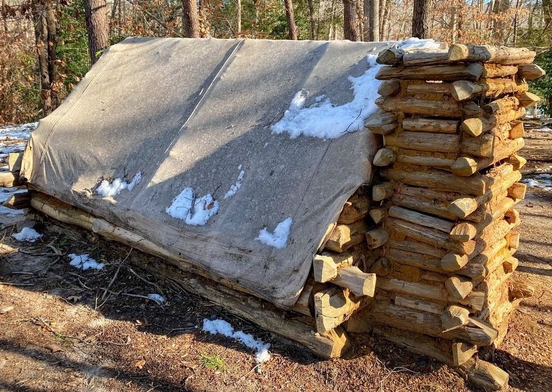 Reconstructed Union Army Winter Cabin. Click for full size. Reconstructed Union Army Winter Cabin image. Click for full size.