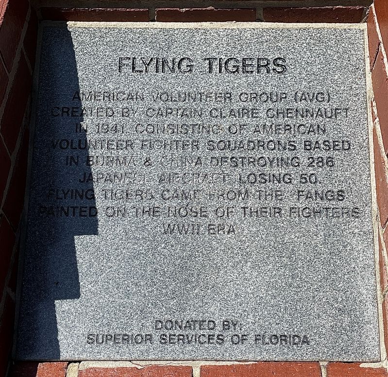 Flying Tigers Marker. Click for full size. Flying Tigers Marker image. Click for full size.